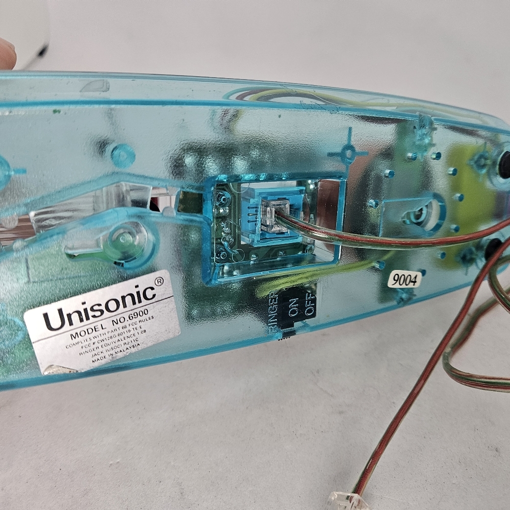 Vintage Unisonic 6900 1980's Clear See Through Push Button Phone Untested Broke? - Picture 10 of 12